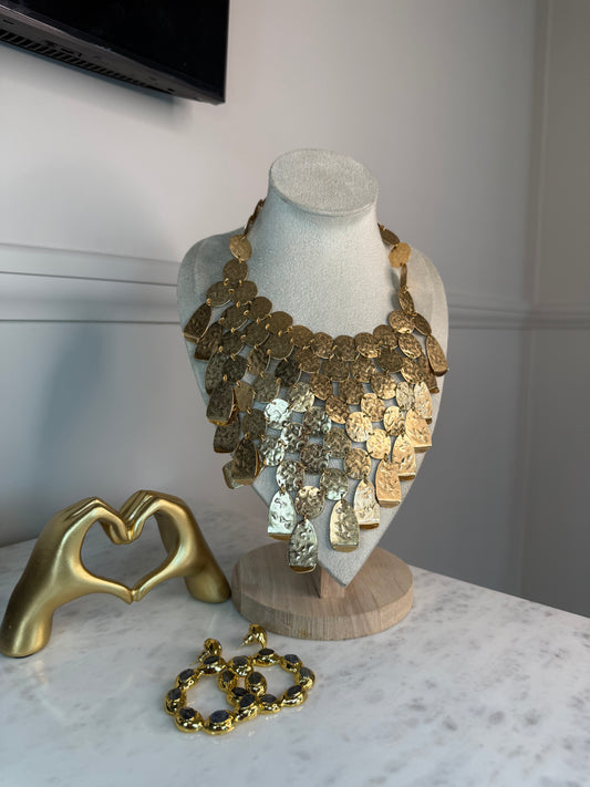 Chain Reaction Gold Necklace