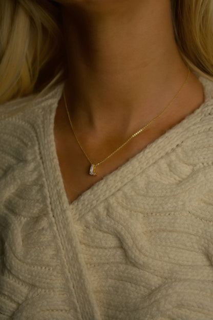 Dainty Personalised Sparkling Letter Necklace