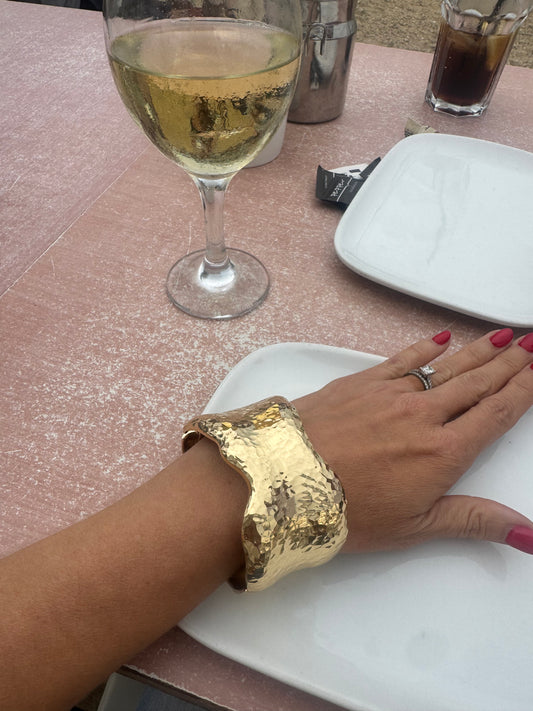 The Hammered Cuff In Gold & Silver