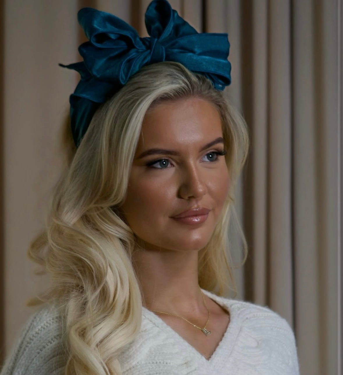 Beau Wired Headband in Emerald Red & Burgundy