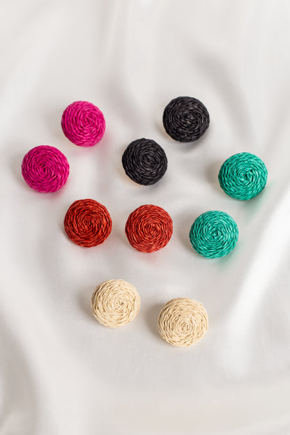 Raffia Oversized Stud Earrings