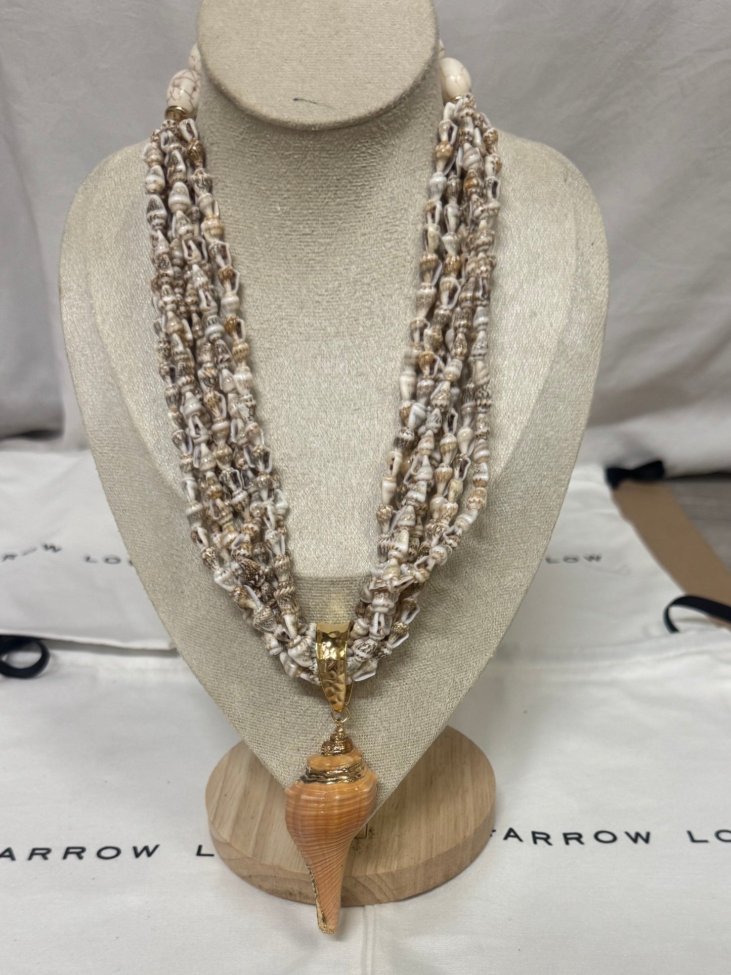 Cone Shell Multi Strand Layered Necklace - available in 2 colour ways