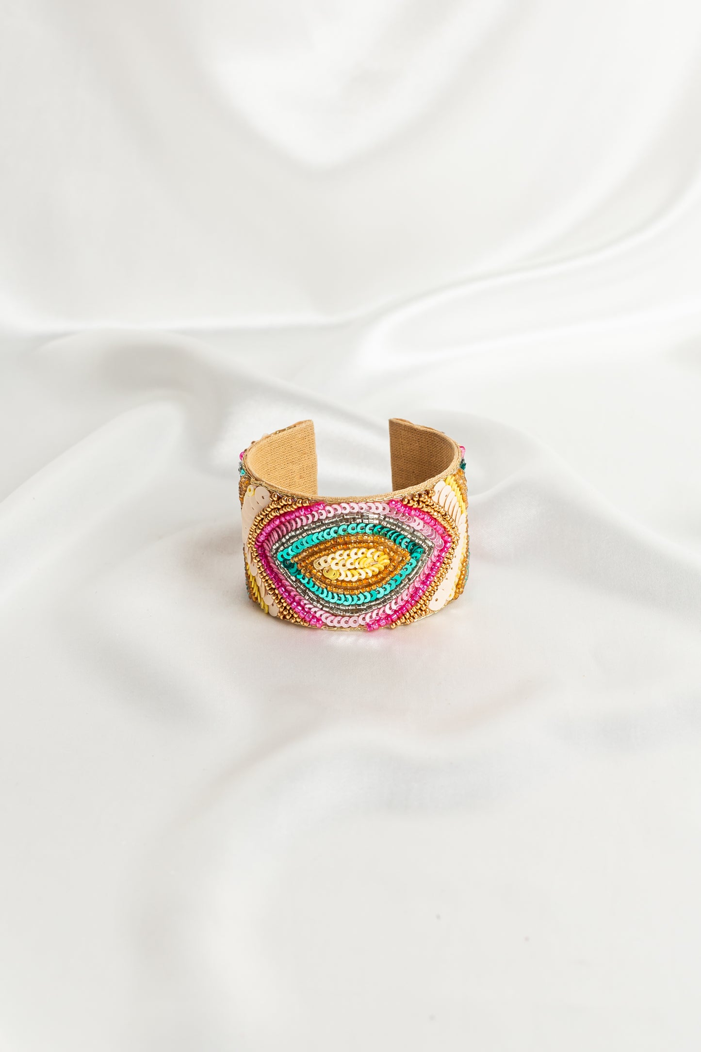 Lucky Eye Sequin & Beaded Cuffs