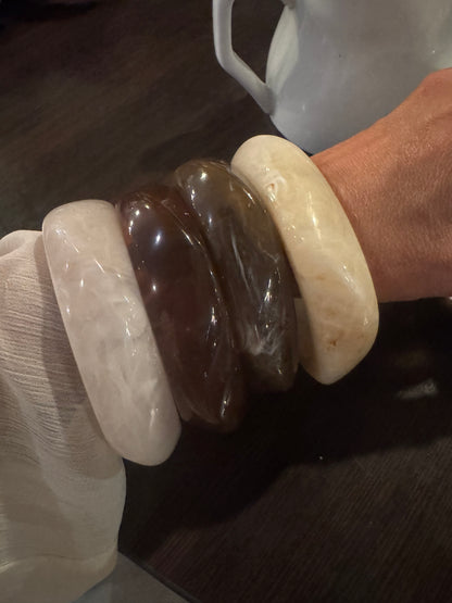 Chunky Resin Bangles (in 4 Colourways)