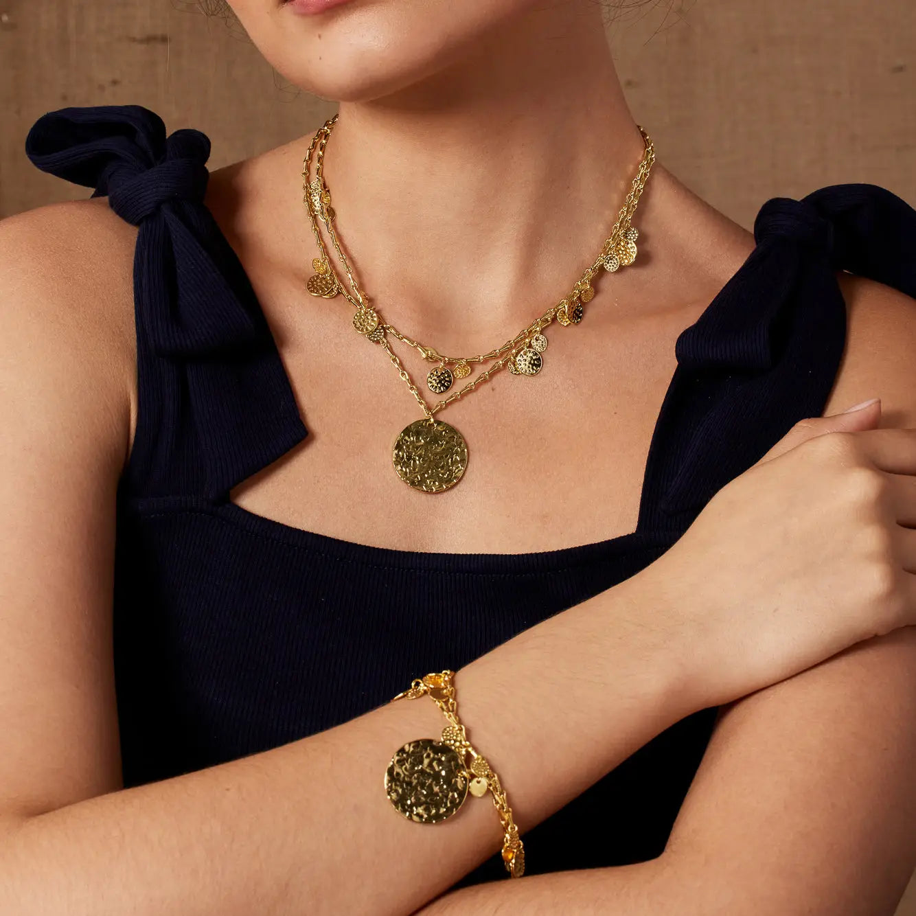 Ashiana - Spice Court Coin Gold Necklace