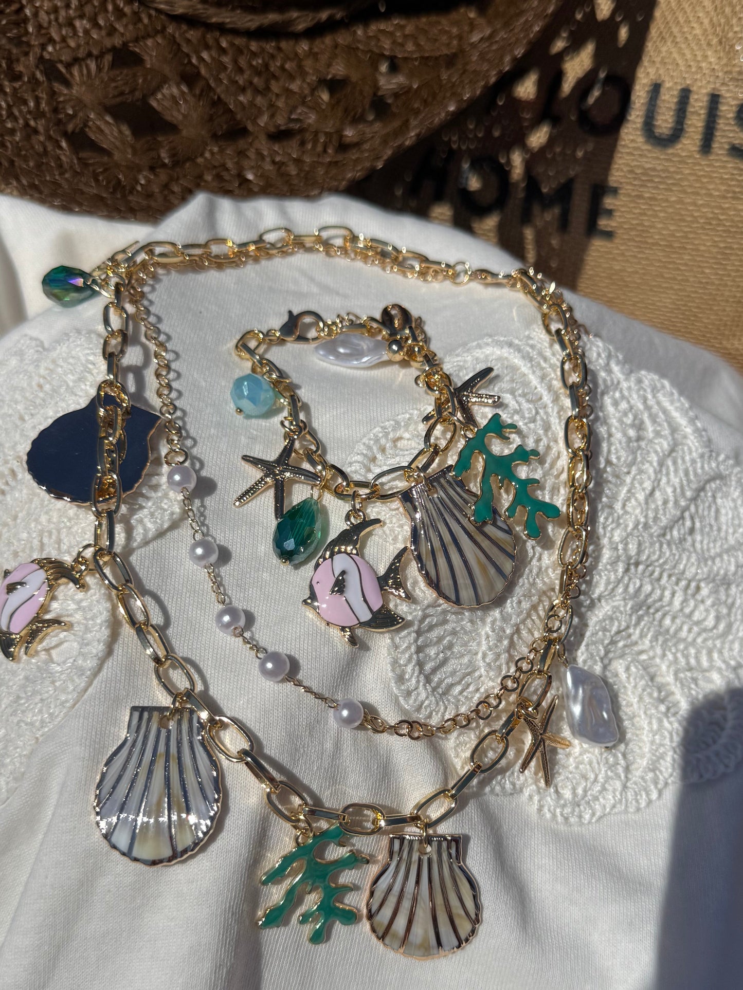 Tropical Treasures Island Necklace & Bracelet Set