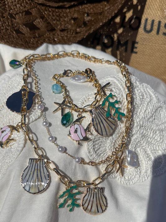 Tropical Treasures Island Necklace & Bracelet Set