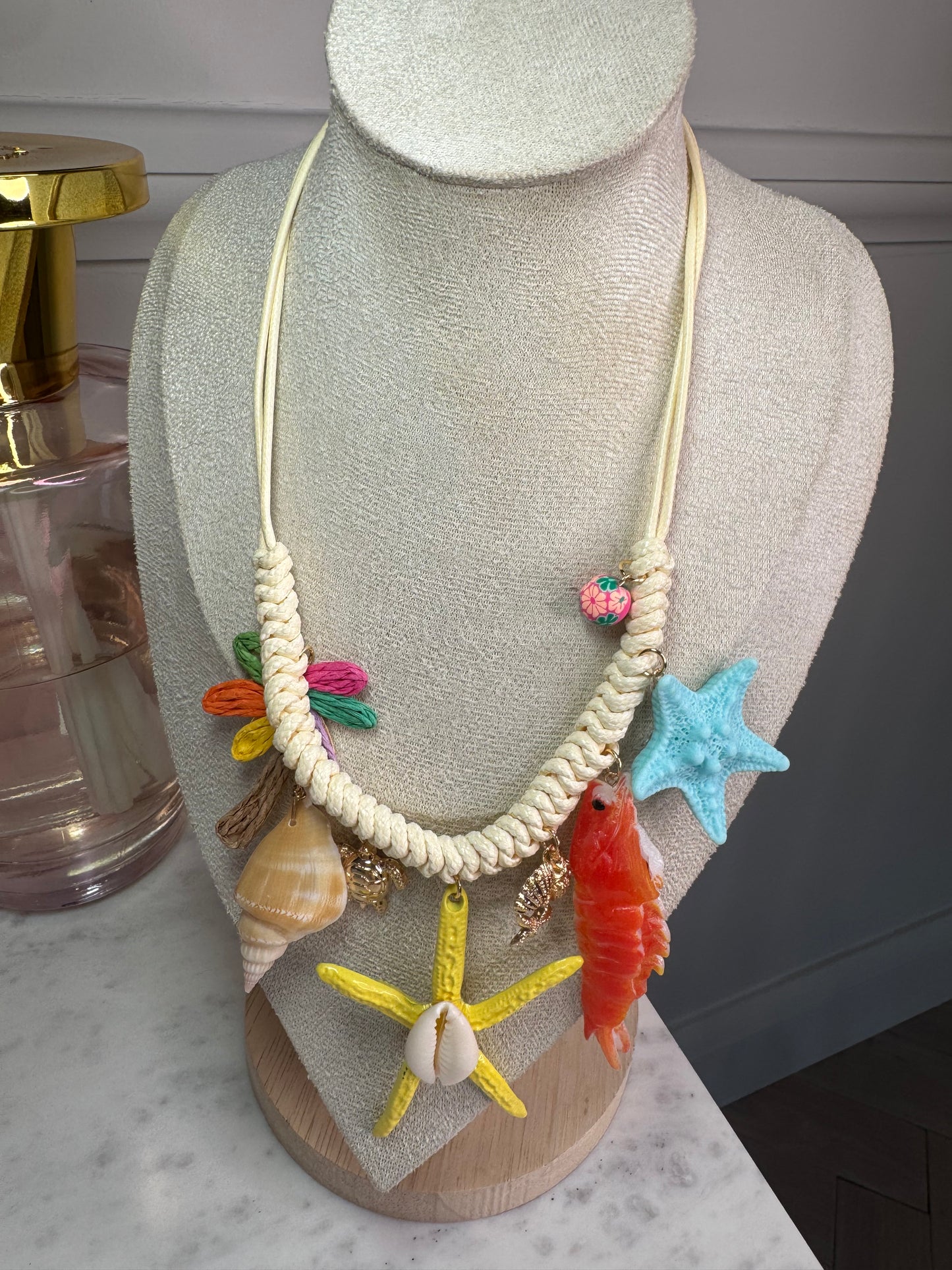 Tropical Vibes Raffia  Necklace