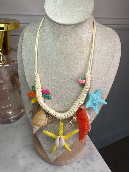 Tropical Vibes Raffia  Necklace