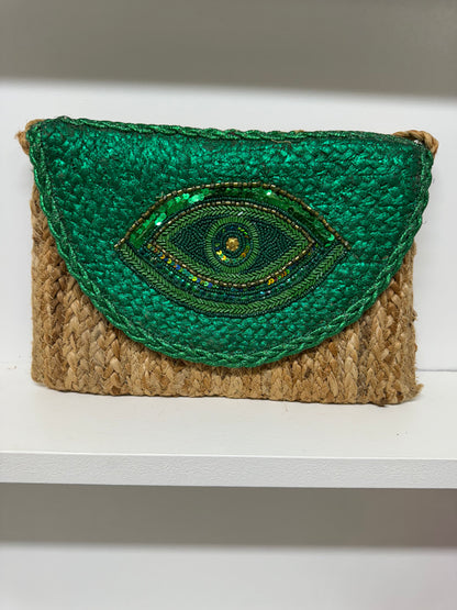 Lucky Eye Raffia Bags