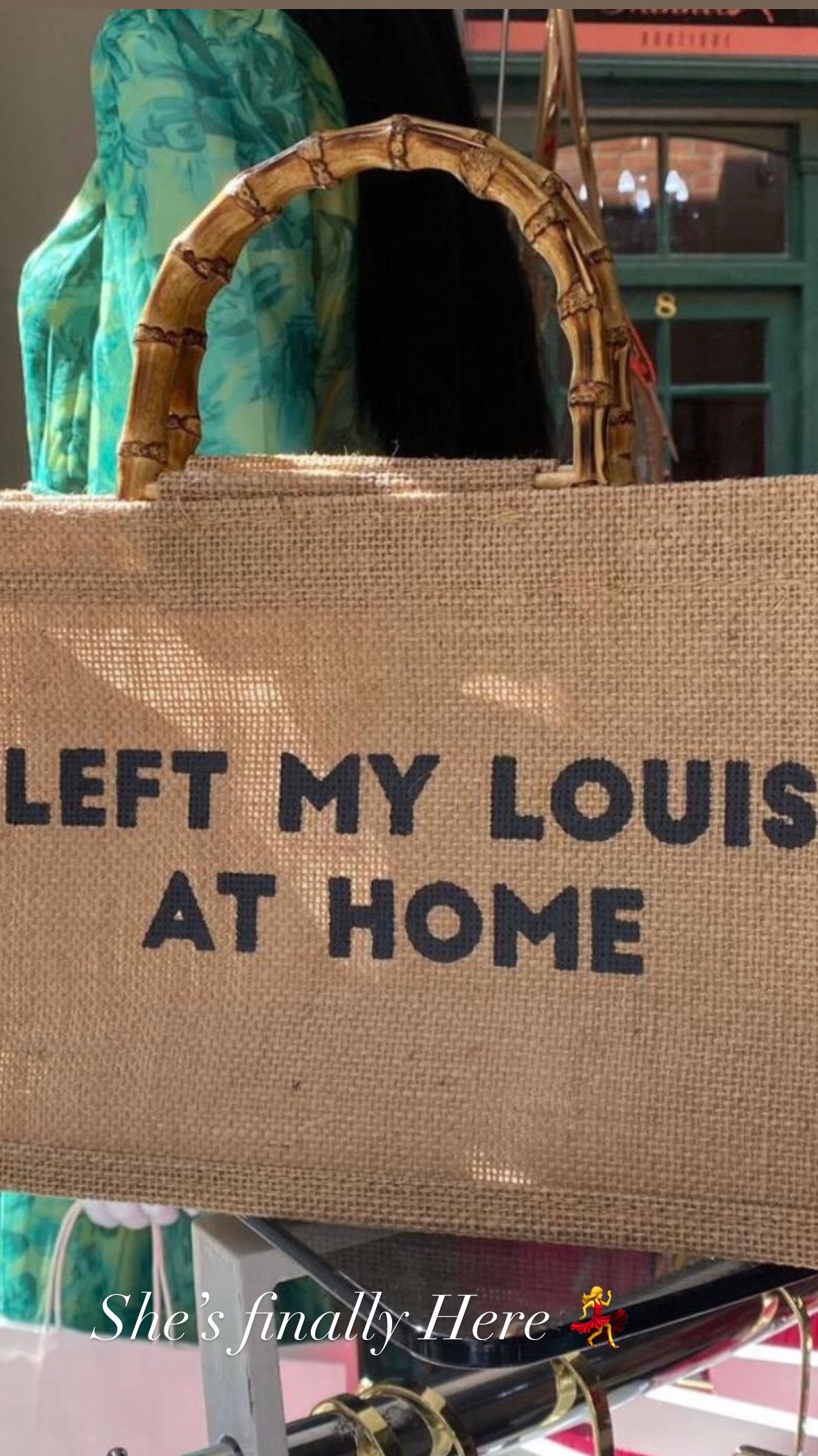 I Left My Louis At Home Bag with Bamboo Handles