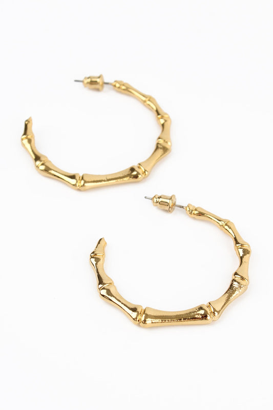 Bamboo Hoop Earrings