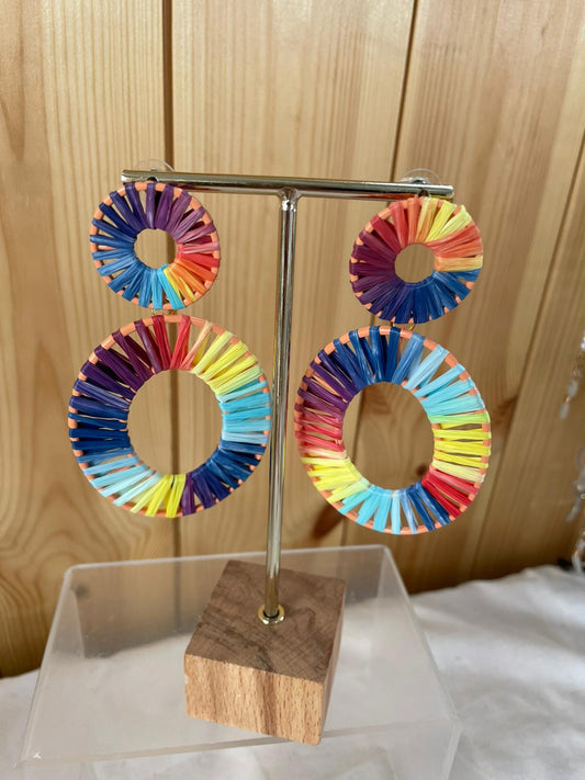 Erin’s Oval Rainbow Earrings