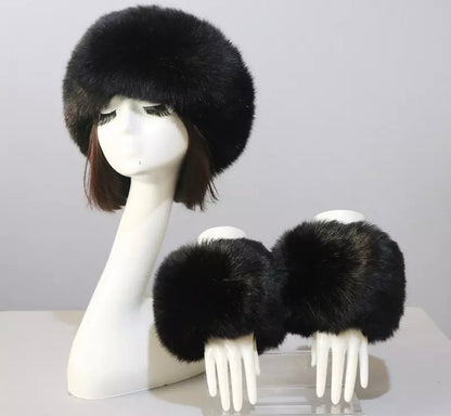 Russian Fur Headband & Fur Cuff Sets in 12 Colours