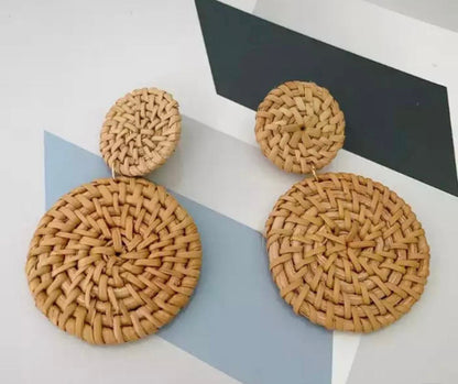 Rattan 2 Tiered Earrings