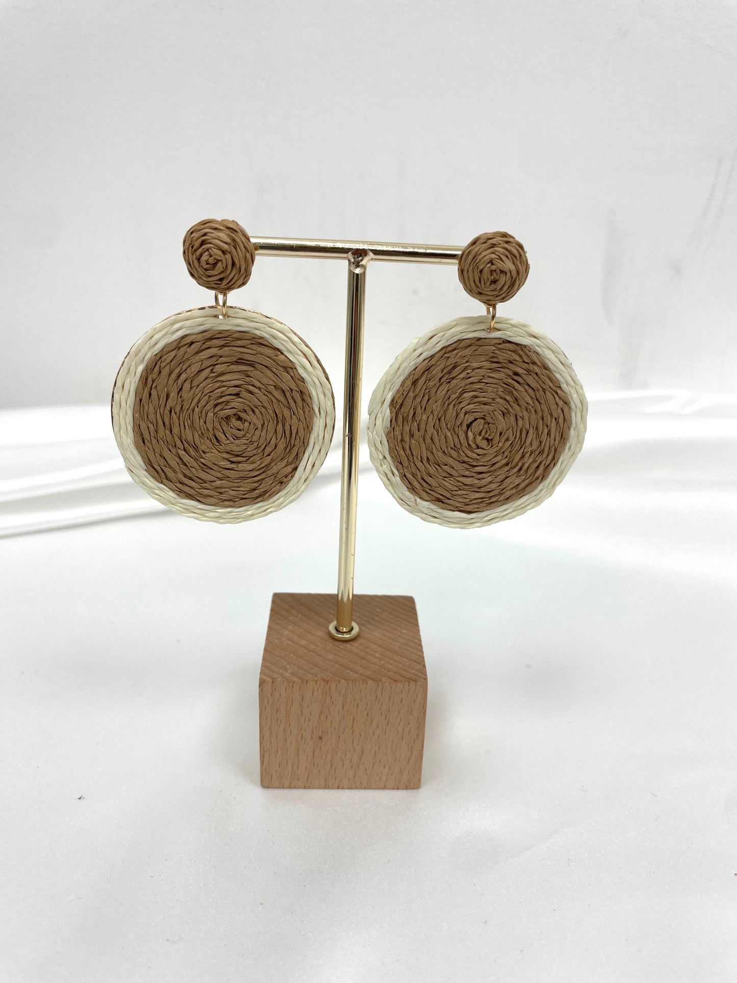 Raffia Disc Earrings