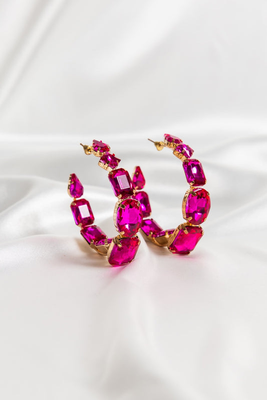 Trixy Fuschia Pink Earrings