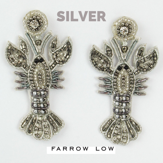 Luxe Lobster Earrings in Silver