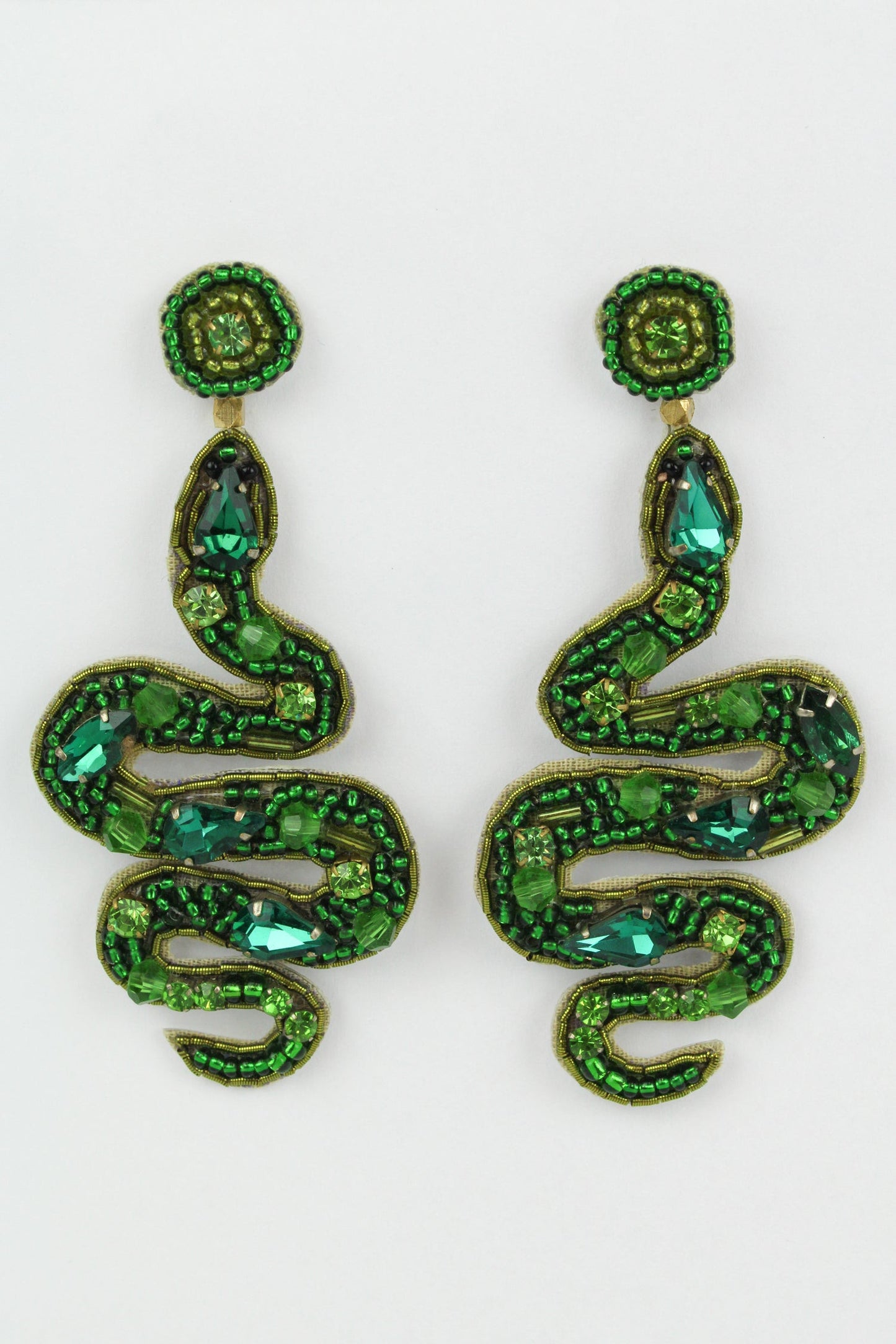 Beaded Snake Earrings