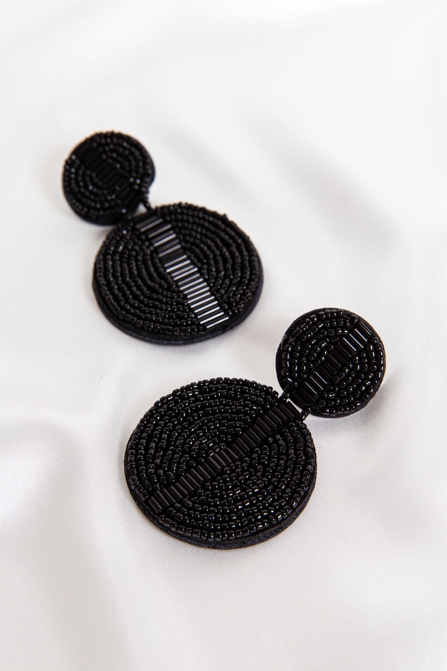 Holiday 2-Tiered Round Beaded Earrings in 4 Colour Ways
