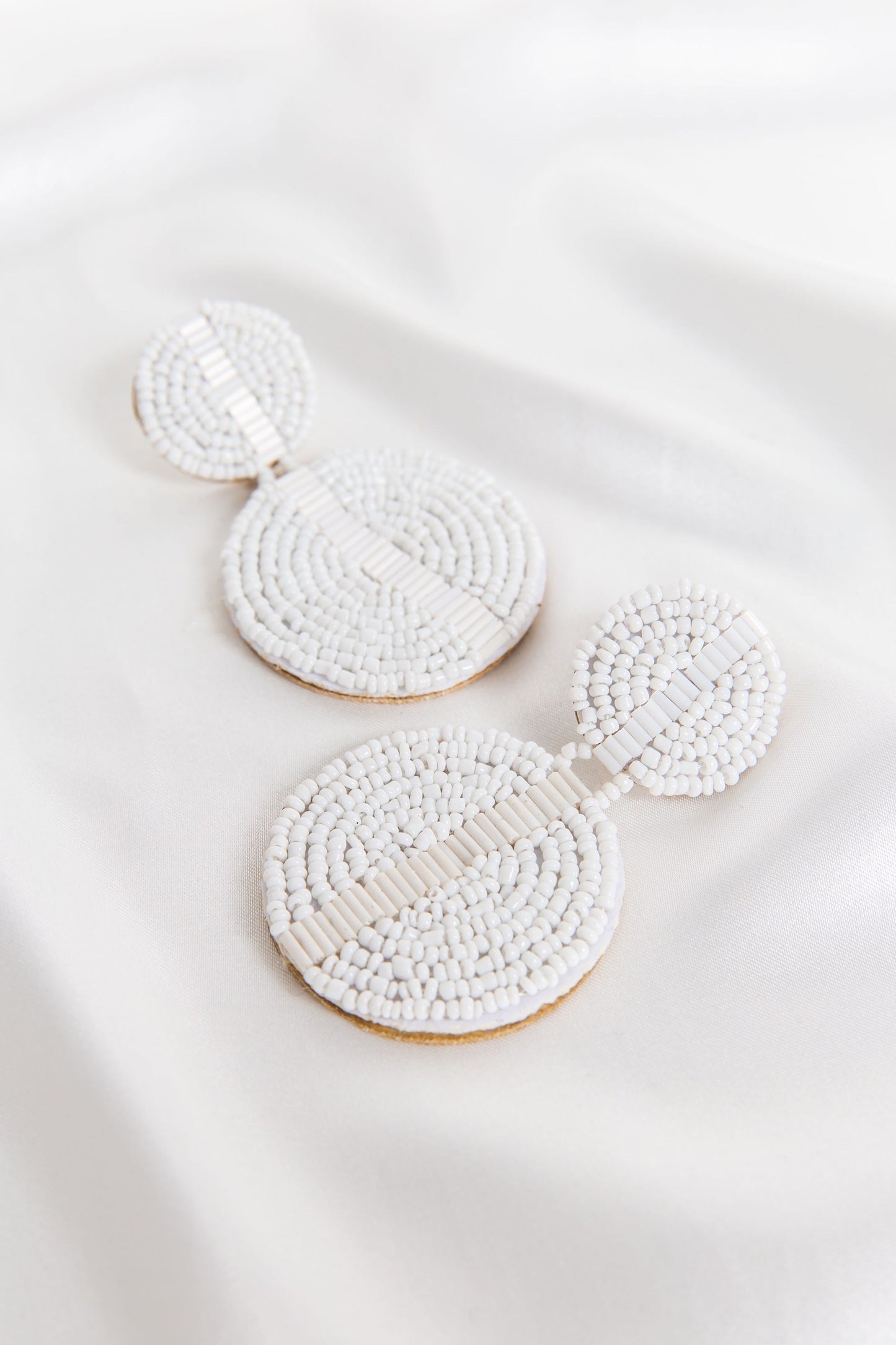 Holiday 2-Tiered Round Beaded Earrings in 4 Colour Ways