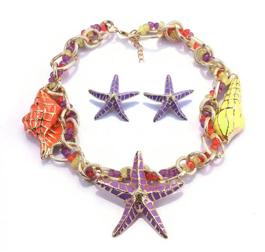 Antigua Starfish Necklace & Earring Set