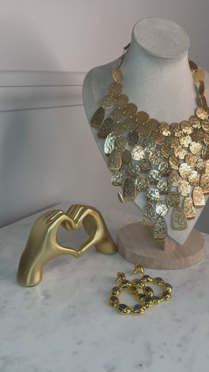 Chain Reaction Gold Necklace