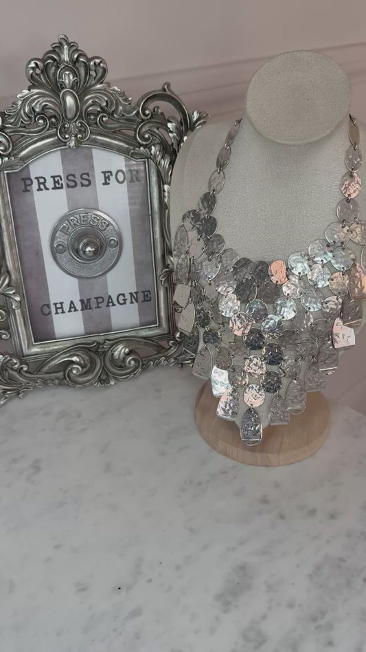 Chain Reaction Silver Statement Necklace